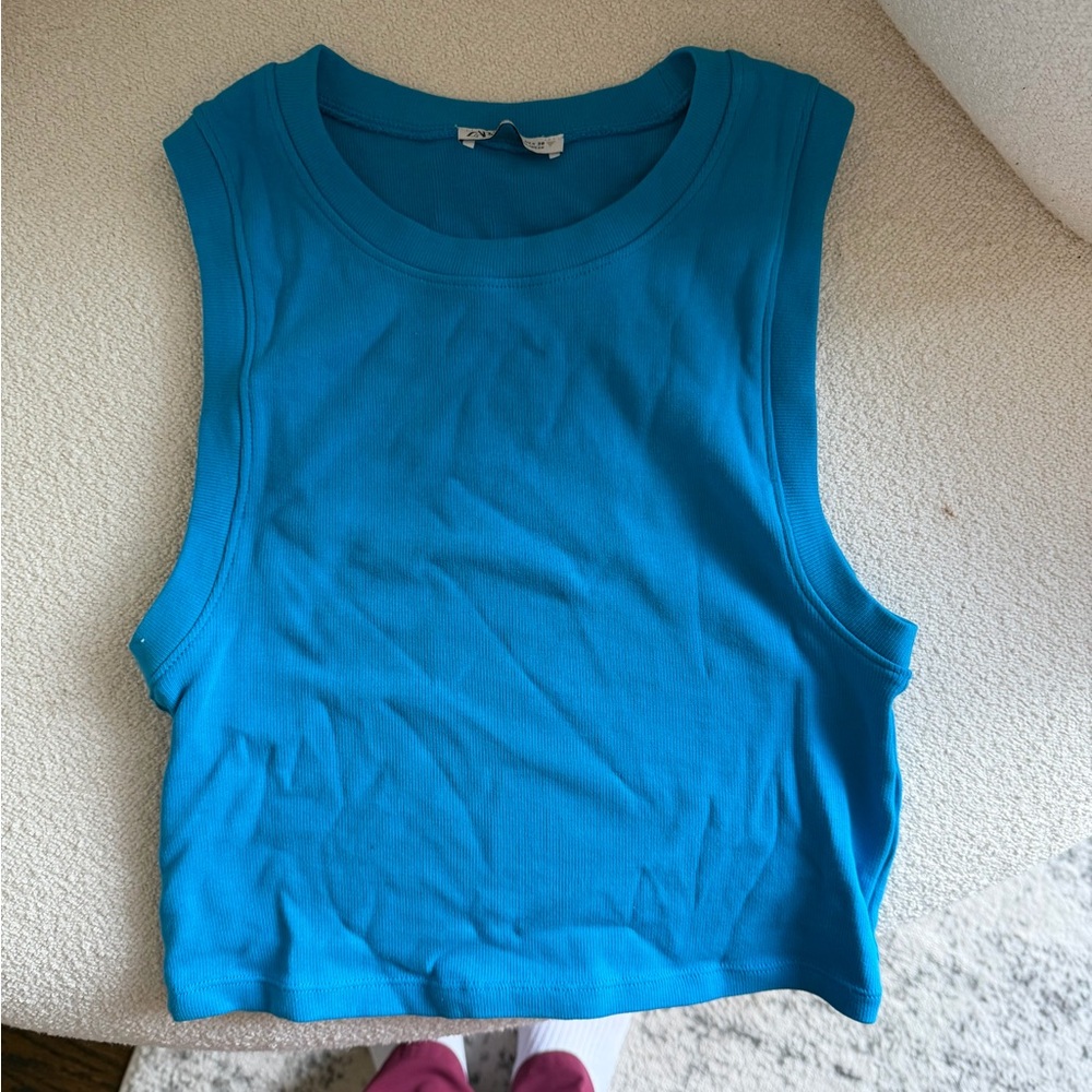 Zara Vibrant Blue Muscle Tee